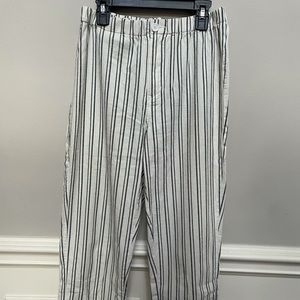 Brandy Melville Tilden Pants White and Navy Blue Stripes